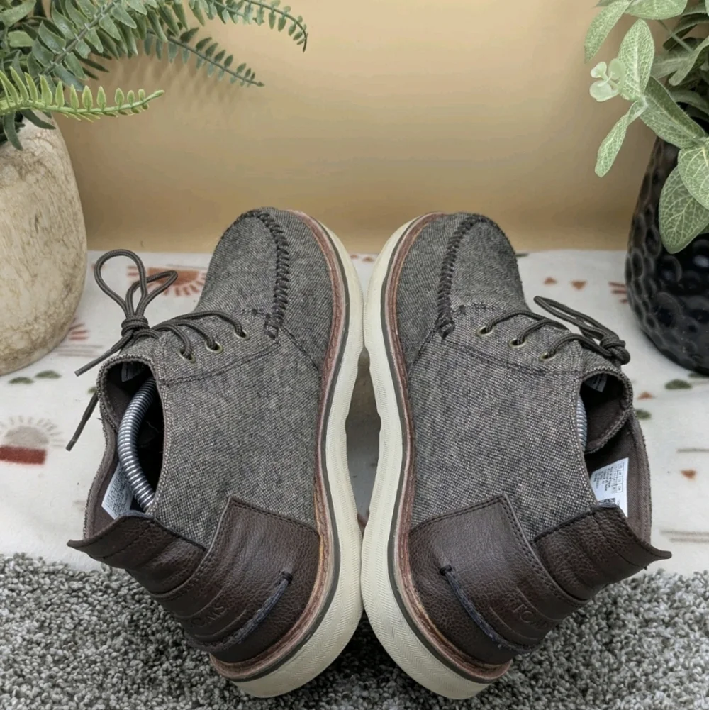 Toms Chukka Wool Tweed Mens Size 10.5 Casual Dress Boots